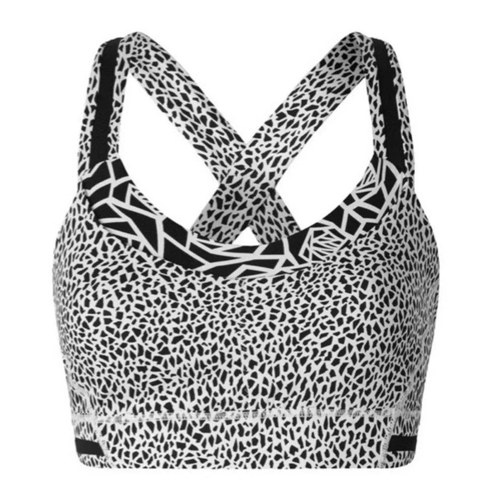 Lululemon Athletica Black and White Geometric Sports Bra